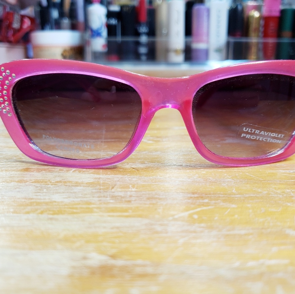 Brand new pink pinup rhinestone sunglasses